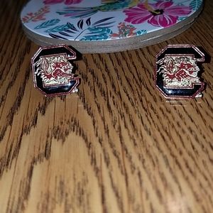 NWOT Carolina Gamecock earrings